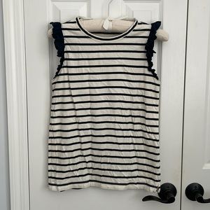 j.crew sleeveless tank with ruffle